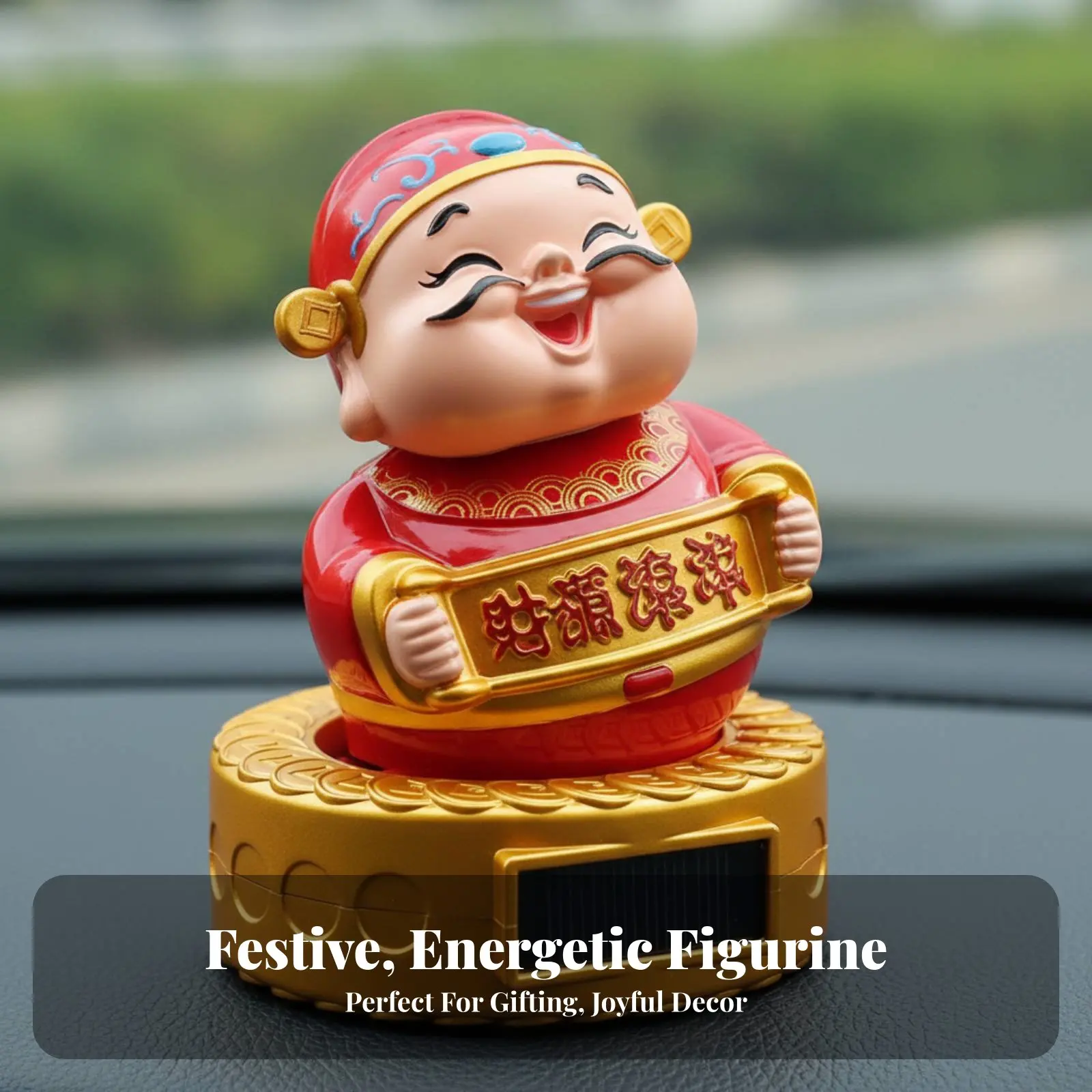 Creative Wobbling Fortune God Figurine, Solar Powered Car Dashboard Figurine, Moving Lucky Decoration, Chinese Traditional
Creative Wobbling Fortune God Figurine, Solar Powered Car Dashboard Figurine, Moving Lucky Decoration, Chinese Traditional