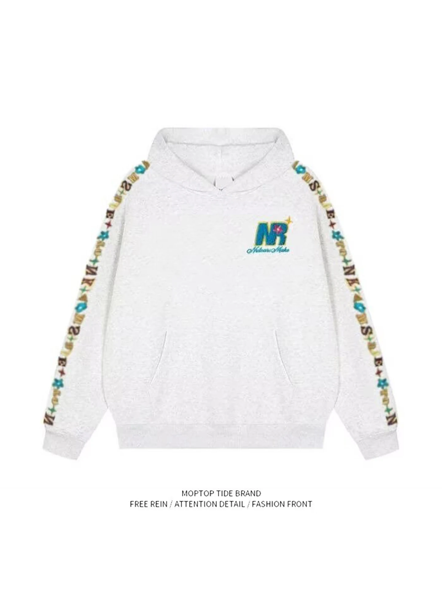 American Style Fun Heavyweight Letter Embroidery Hoodie Loose Long Sleeve Unisex Autumn Winter New Couple Coat Casual Streetwear
American Style Fun Heavyweight Letter Embroidery Hoodie Loose Long Sleeve Unisex Autumn Winter New Couple Coat Casual Streetwear