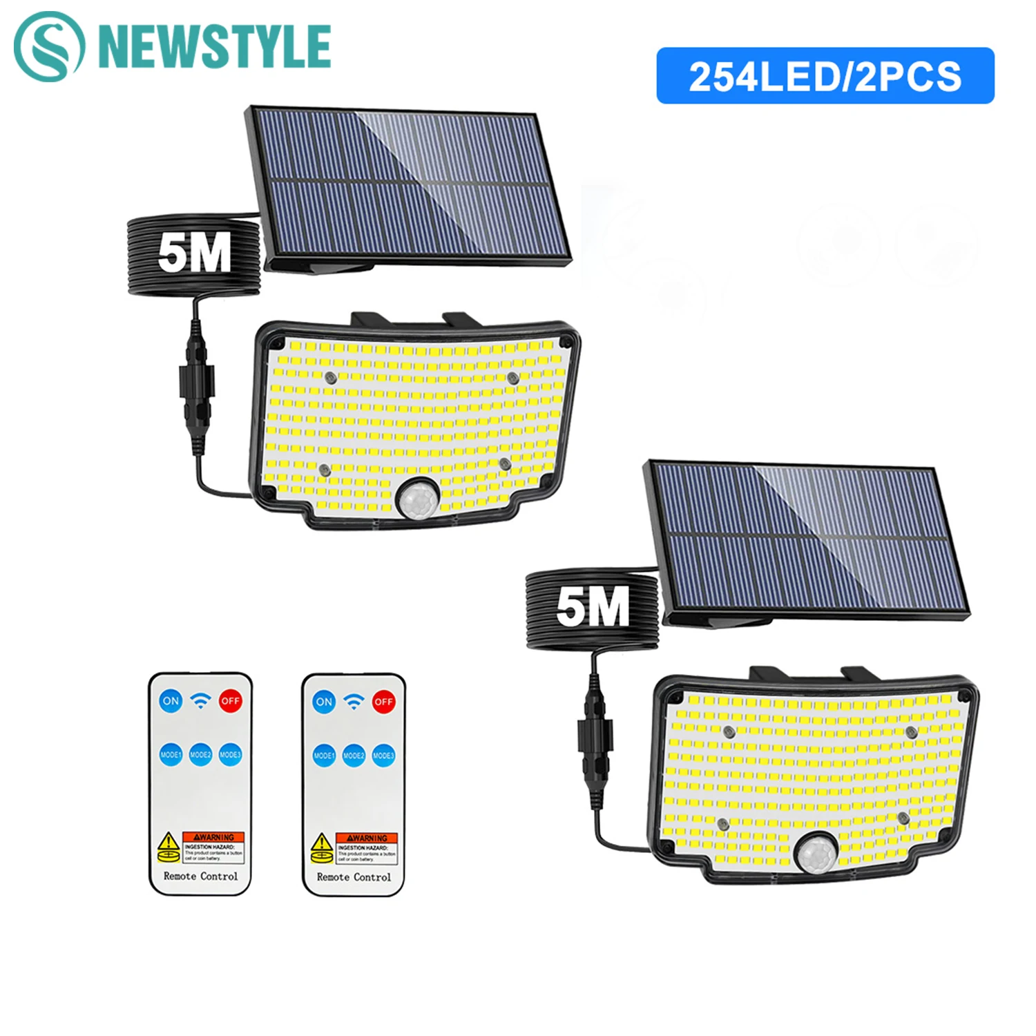 Solar Lights Outdoor Waterproof 254LED Motion Sensor Flood Light 3 Lighting Modes Solar Security Light Garage Fence Yard Patio
Solar Lights Outdoor Waterproof 254LED Motion Sensor Flood Light 3 Lighting Modes Solar Security Light Garage Fence Yard Patio