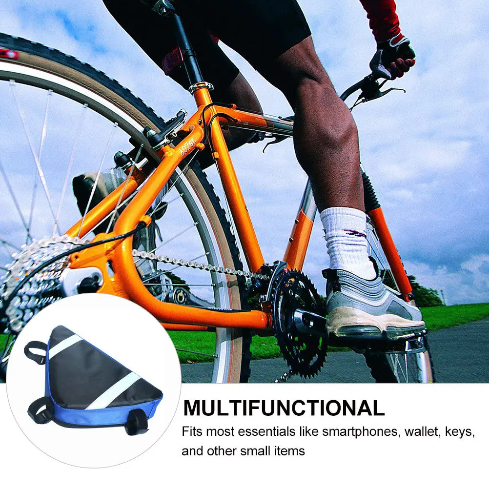 Cycling Saddle Bag Adjustable Strap Weather Resistant Polyester Side Zipper Bike Beam Triangle Frame Storage Pack for Small 
Cycling Saddle Bag Adjustable Strap Weather Resistant Polyester Side Zipper Bike Beam Triangle Frame Storage Pack for Small
