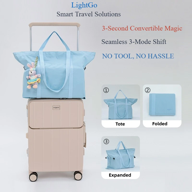 LIGHTGO Convertible Egg Roll Bag 3 Mode Shoulder Crossbody Hand Carry On Packable Bag Women Short Trip Suitcase Companion
LIGHTGO Convertible Egg Roll Bag 3 Mode Shoulder Crossbody Hand Carry On Packable Bag Women Short Trip Suitcase Companion