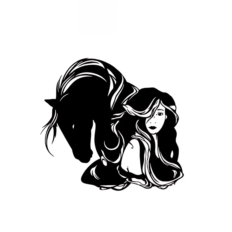 Car Sticker Art Horse and Sexy Girl Fantasy Style PVC Car Decoration Sticker Waterproof Cover Scratch Black/white, 15cm*14cm
Car Sticker Art Horse and Sexy Girl Fantasy Style PVC Car Decoration Sticker Waterproof Cover Scratch Black/white, 15cm*14cm