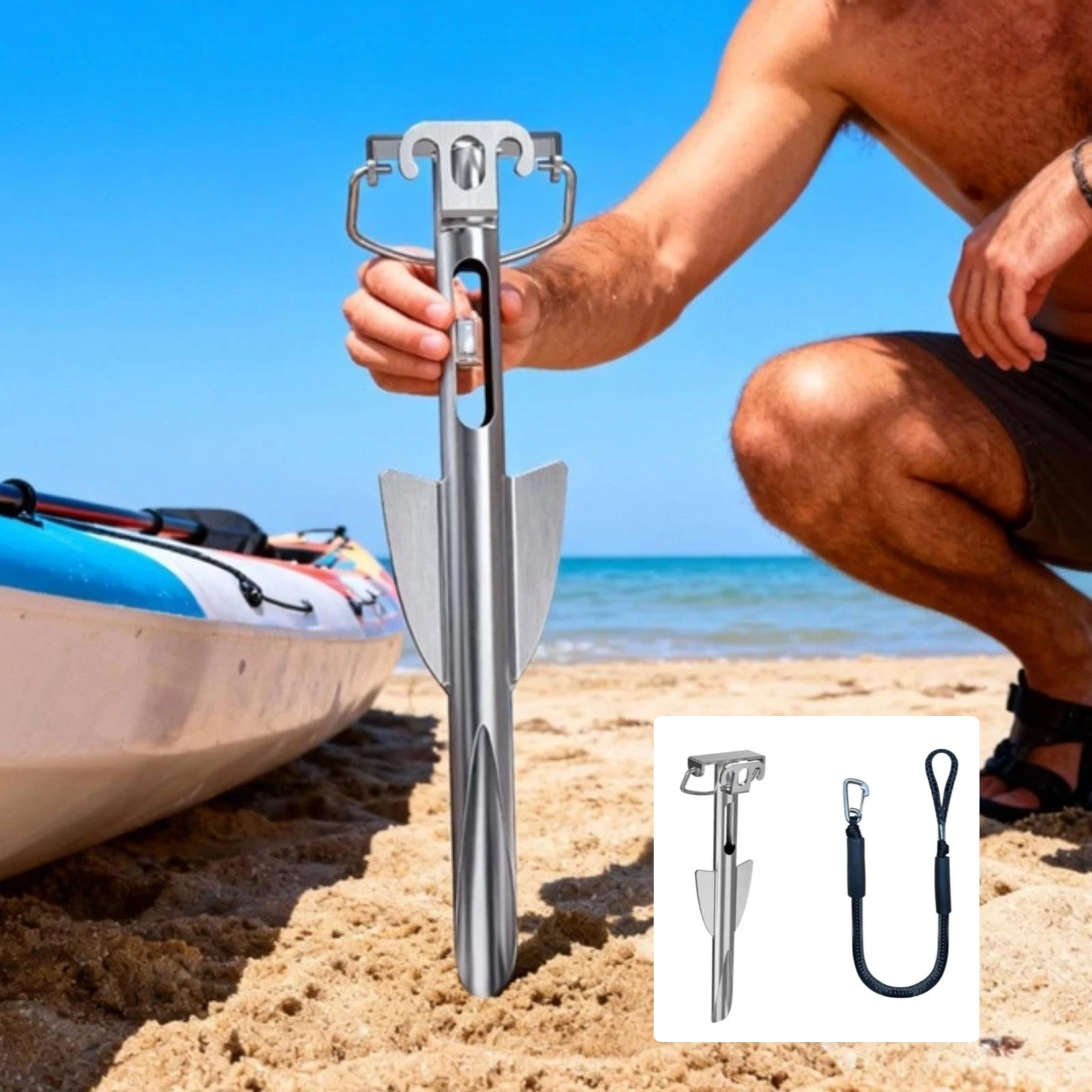Stainless Steel Boat Sand Anchor Compact Windfest Shallow Water Anchor for Small Boats Dockside Holding Gear
Stainless Steel Boat Sand Anchor Compact Windfest Shallow Water Anchor for Small Boats Dockside Holding Gear