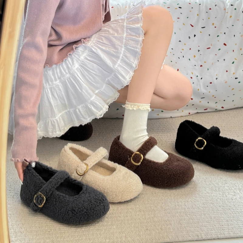 Winter Women Shoes 5cm Height Increasing Loafers Plush Warm Cotton Shoes Soft Sole Comfort Fluffy Shoes Winter Women Mary Janes
Winter Women Shoes 5cm Height Increasing Loafers Plush Warm Cotton Shoes Soft Sole Comfort Fluffy Shoes Winter Women Mary Janes
