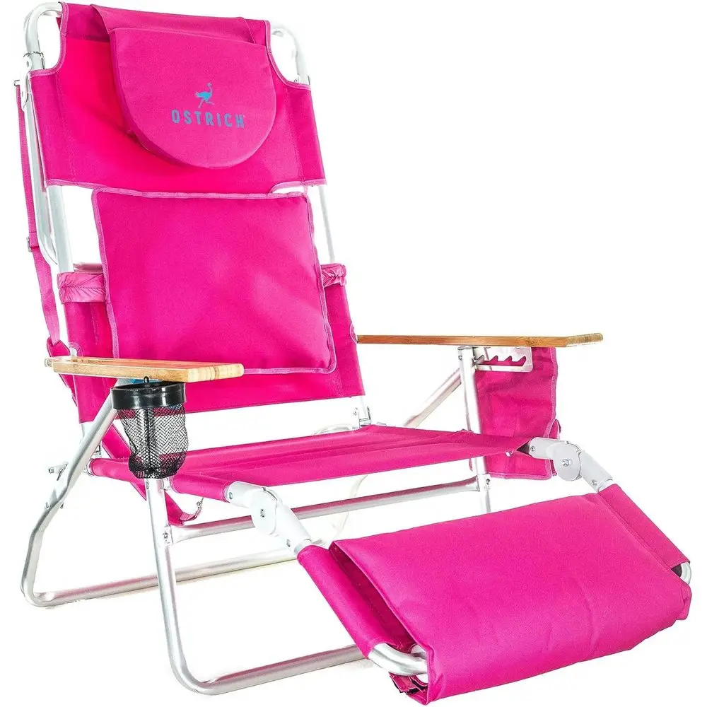 Plush 3-in-1 Reclining Outdoor Beach Chair Set of 4 in Pink
Plush 3-in-1 Reclining Outdoor Beach Chair Set of 4 in Pink