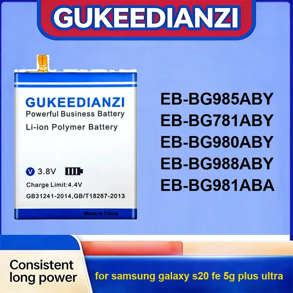 Mobile Phone Battery Fast Charging EB-BG981ABA EB-BG985ABY EB-BG988ABY 4700-5600mAh For Samsung Galaxy S20 FE 5G Plus Ultra
Mobile Phone Battery Fast Charging EB-BG981ABA EB-BG985ABY EB-BG988ABY 4700-5600mAh For Samsung Galaxy S20 FE 5G Plus Ultra