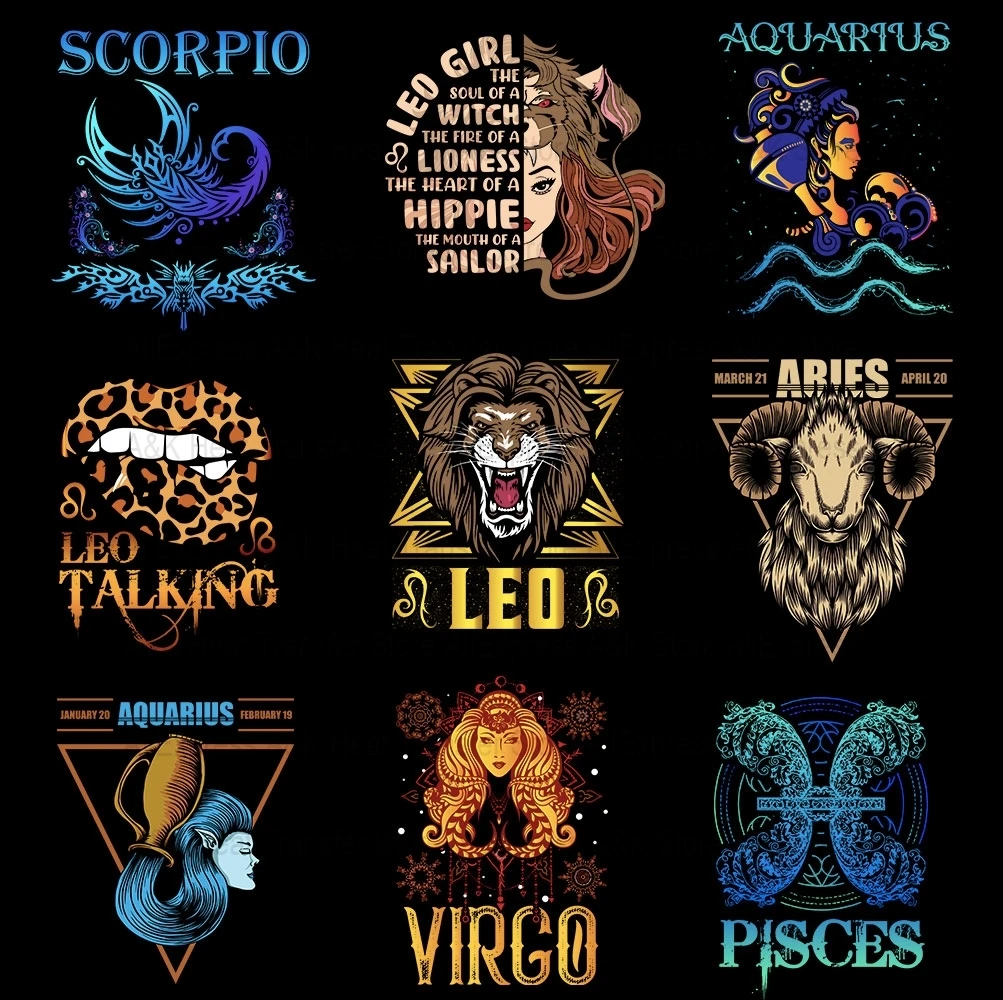 Zodiac Symbol Clothes Patches Astrology Iron on Transfer For T-shirt Horoscope Thermal Stickers Decal DIY Accessory Appliques
Zodiac Symbol Clothes Patches Astrology Iron on Transfer For T-shirt Horoscope Thermal Stickers Decal DIY Accessory Appliques