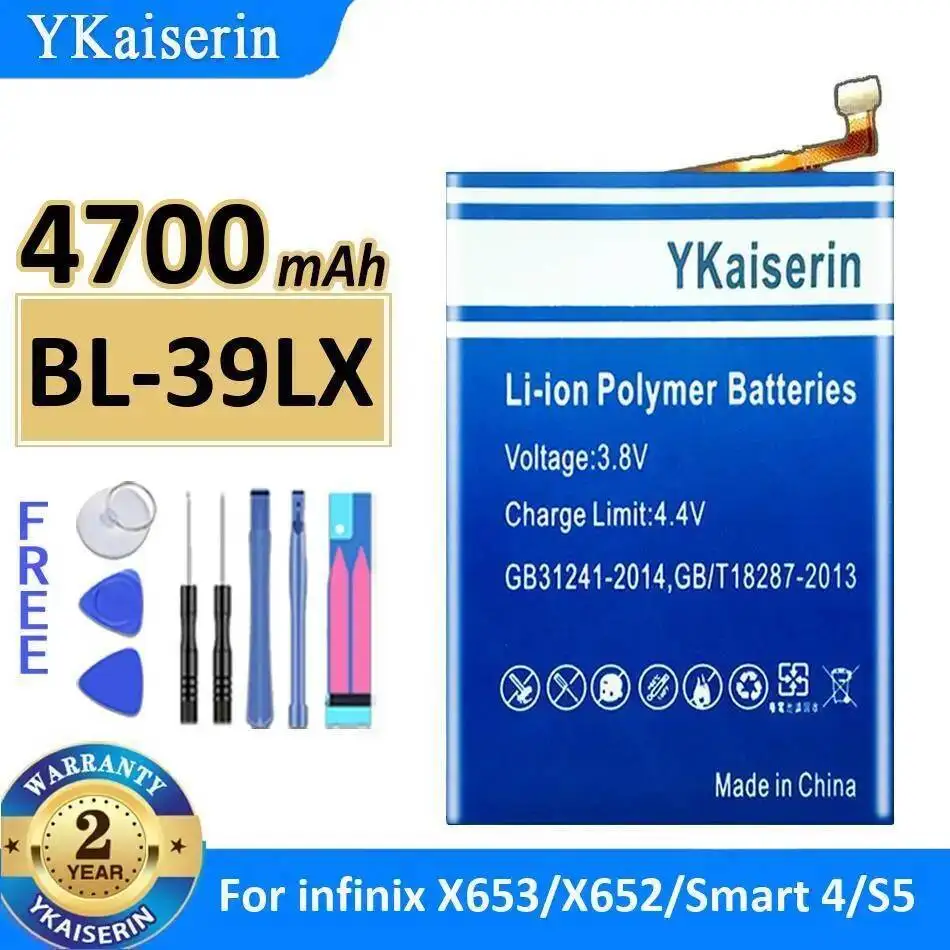 For Infinix X653 X652 Smart 4 S5 4700Mah BL-39LX High Capacity Mobile Phone Battery
For Infinix X653 X652 Smart 4 S5 4700Mah BL-39LX High Capacity Mobile Phone Battery