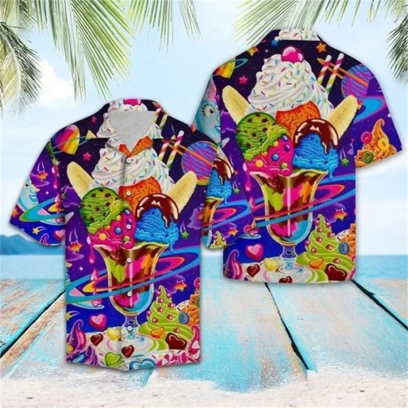 New Loose Breathable 3D Print Man Trendy Cool Fashion Ice Cream Shirts Beach Party Tops Short Sleeve Summer Men's Shirts Tees
New Loose Breathable 3D Print Man Trendy Cool Fashion Ice Cream Shirts Beach Party Tops Short Sleeve Summer Men's Shirts Tees