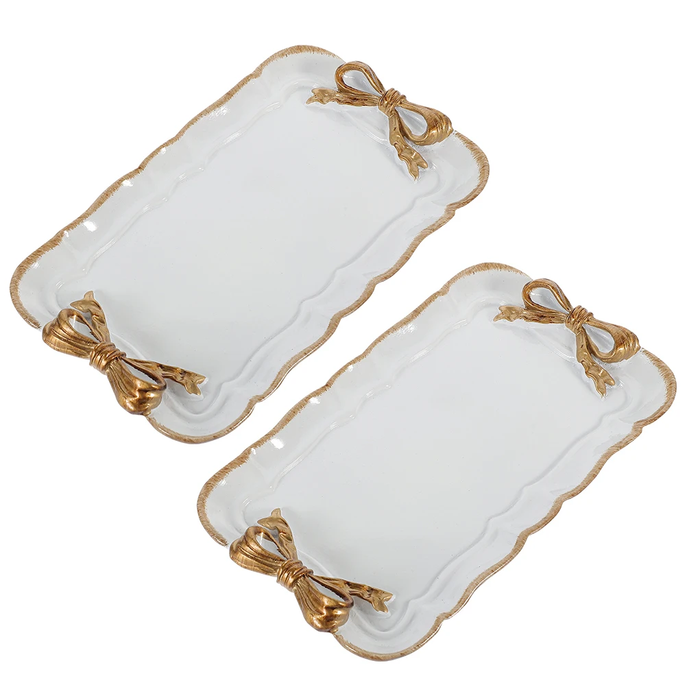 2 pcs Resin Fruit Tray Bow Design Decorative Serving Platter Appetizer Plate Cheese Dish for Home Kitchen Decor Small Storage
2 pcs Resin Fruit Tray Bow Design Decorative Serving Platter Appetizer Plate Cheese Dish for Home Kitchen Decor Small Storage