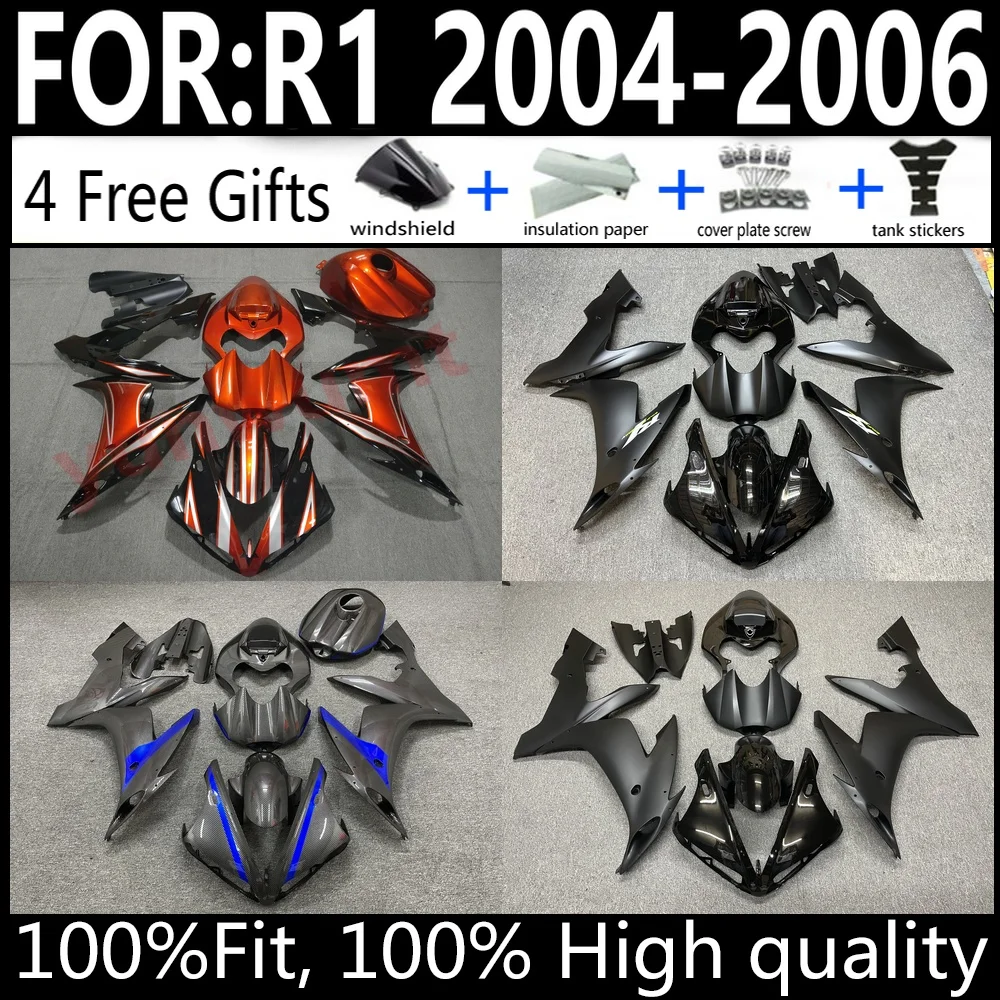 ABS Plastic Fairing Bodywork Kit Fit For Yamaha YZF-R1 2004-2006 Injection Molded Cowling Set Motorcycle Parts
ABS Plastic Fairing Bodywork Kit Fit For Yamaha YZF-R1 2004-2006 Injection Molded Cowling Set Motorcycle Parts