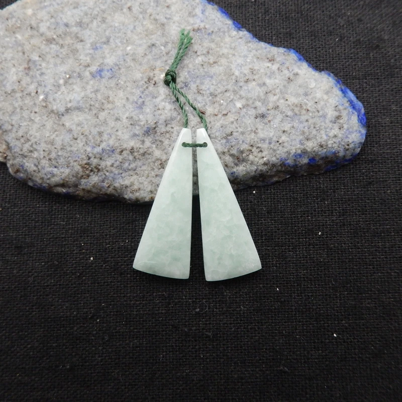 Natural Amazonite Triangle Earring Beads Blue Gemstone DIY Jewelry Unique Gift for Lover Jewelry Making Supplies
Natural Amazonite Triangle Earring Beads Blue Gemstone DIY Jewelry Unique Gift for Lover Jewelry Making Supplies