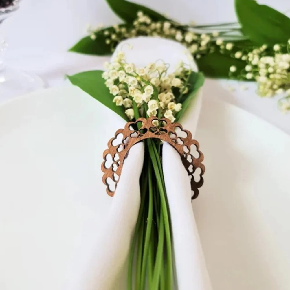 4Pcs Elegant Wood Napkin Rings Floral Cutout Vintage Style Wedding Party Supplies Tabletop Decorations Dining Accessory
4Pcs Elegant Wood Napkin Rings Floral Cutout Vintage Style Wedding Party Supplies Tabletop Decorations Dining Accessory