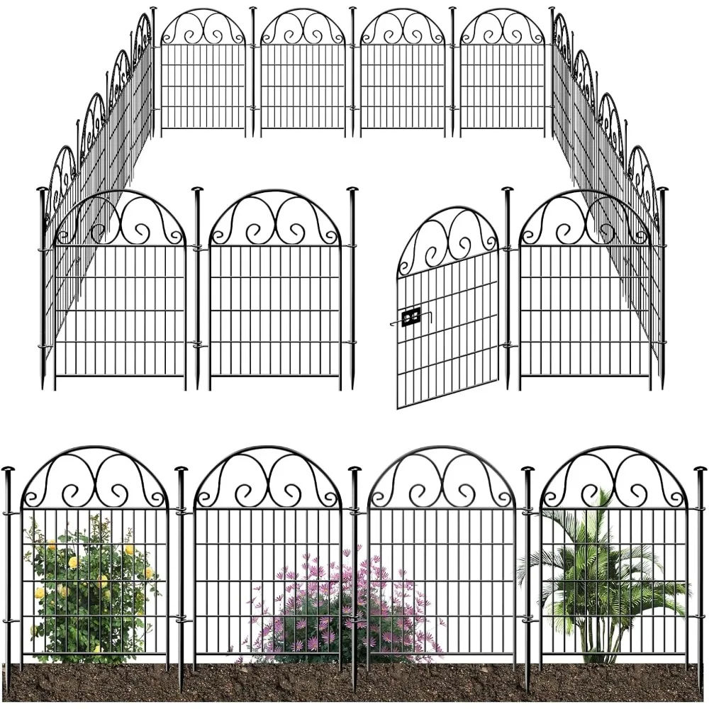 Tall Garden Animal Barrier Fencing with Gate, 40 Inch(H) 20 Panels Total Length 43.7 Ft Outdoor Dog Fence, Picket Fences, Reusab
Tall Garden Animal Barrier Fencing with Gate, 40 Inch(H) 20 Panels Total Length 43.7 Ft Outdoor Dog Fence, Picket Fences, Reusab