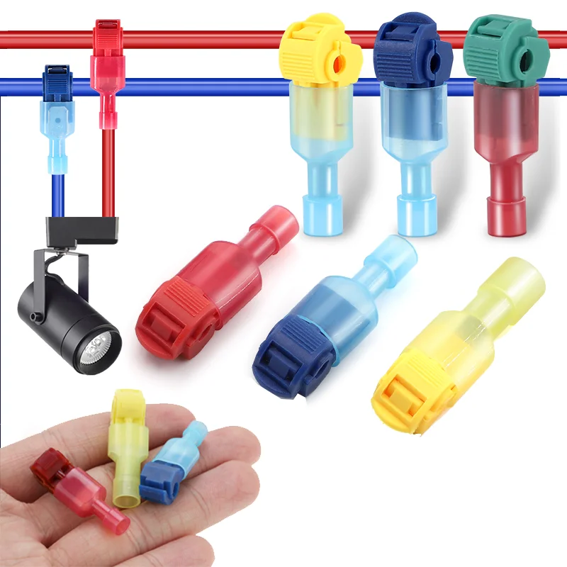 60pcs T-Taps Wire Terminal Connectors Insulated 22-10 AWG Quick Splice Combo Kit
60pcs T-Taps Wire Terminal Connectors Insulated 22-10 AWG Quick Splice Combo Kit