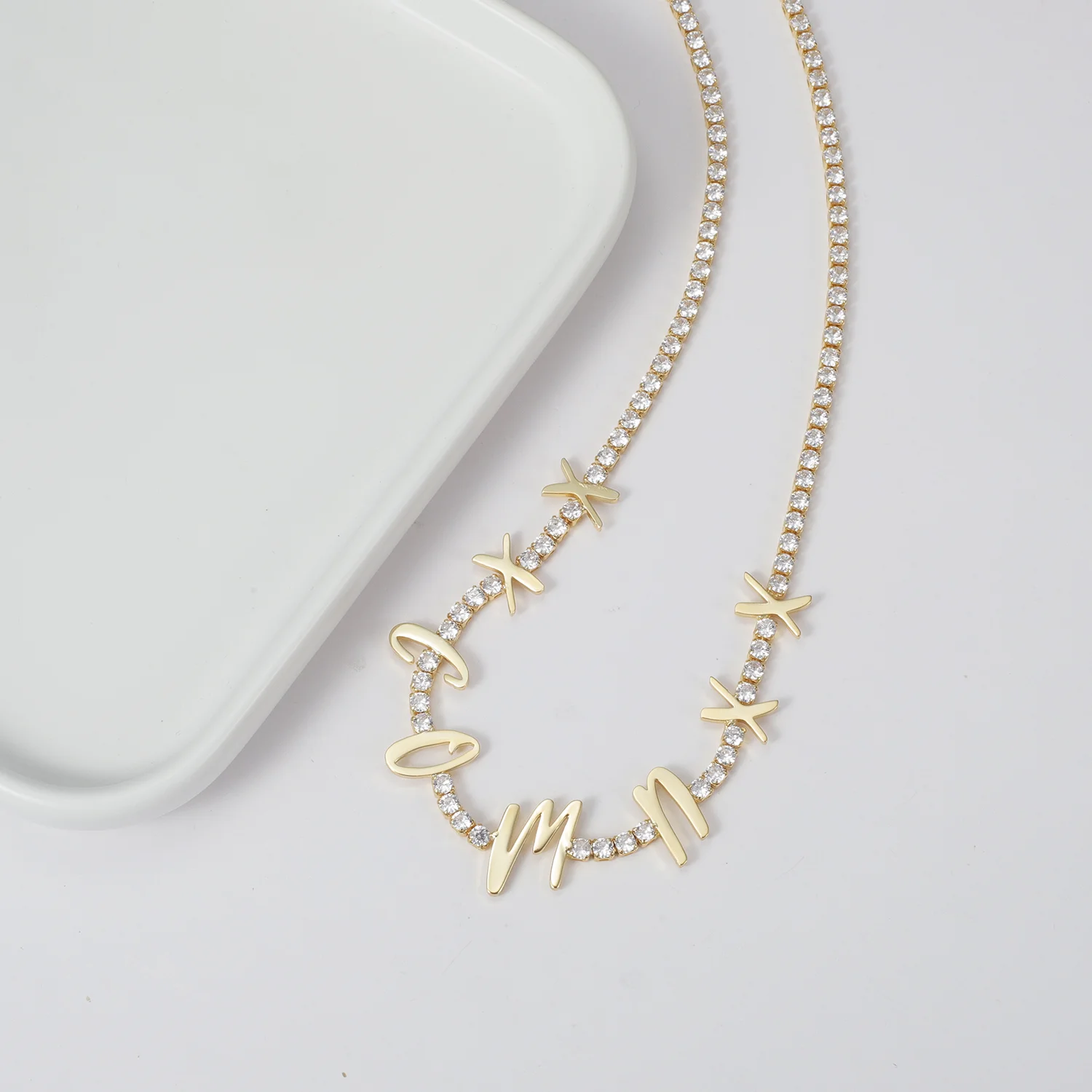 Custom Tennis Chain Letter Necklace Personalized Stainless Steel Name Necklace Custom Birthstone Tennis Chain Women Gift for Her
Custom Tennis Chain Letter Necklace Personalized Stainless Steel Name Necklace Custom Birthstone Tennis Chain Women Gift for Her