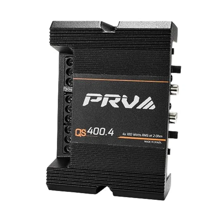 Car audio amplifier for compact vehicles, aluminum chassis, black finish, 4-channel Class D design with 4x100W RMS at 2 Ohm and
Car audio amplifier for compact vehicles, aluminum chassis, black finish, 4-channel Class D design with 4x100W RMS at 2 Ohm and