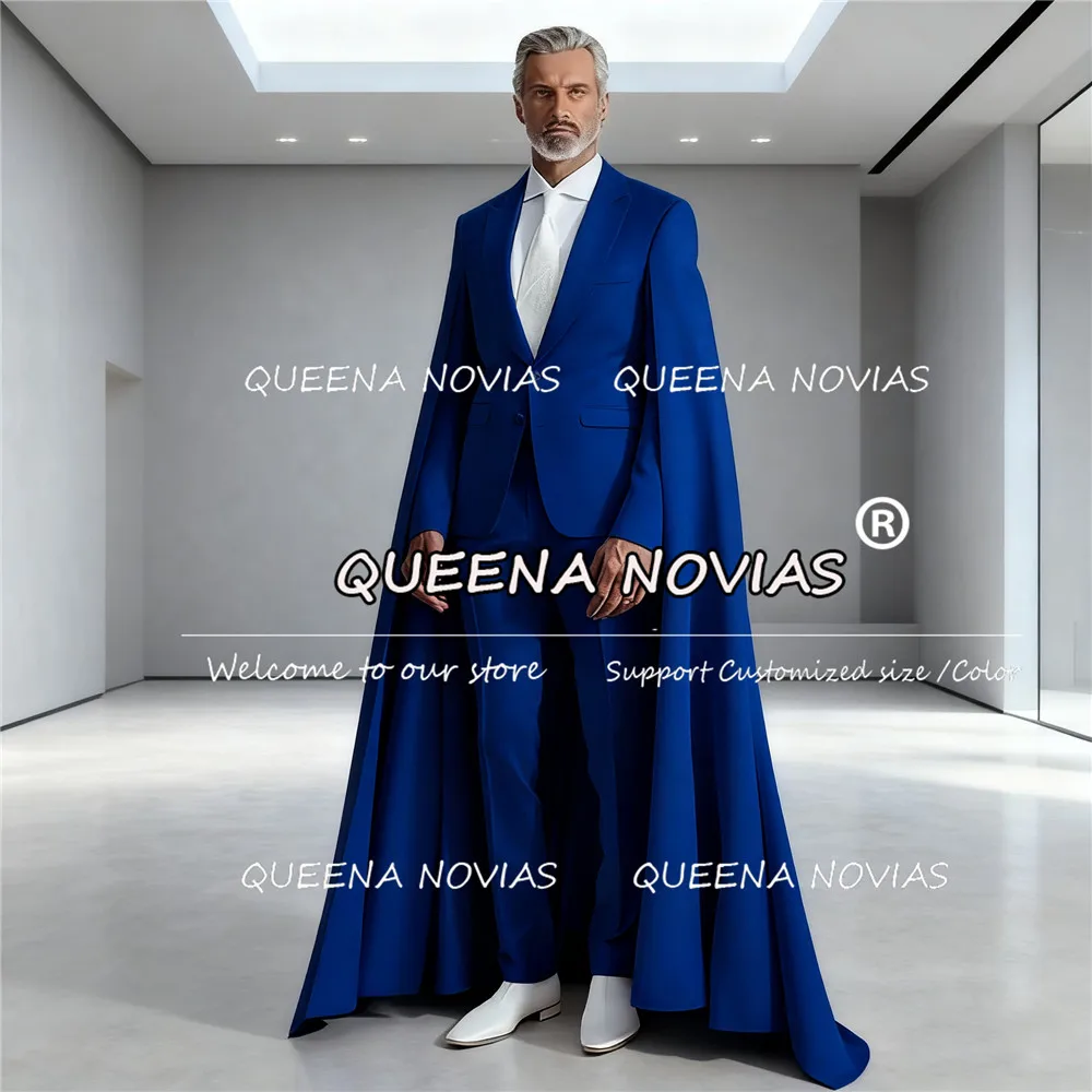 Unique Design Suits Men For Wedding 2 Pieces Sets Single Breasted Prom Blazer With Long Cape Customized Male Fashion Tuxedos
Unique Design Suits Men For Wedding 2 Pieces Sets Single Breasted Prom Blazer With Long Cape Customized Male Fashion Tuxedos