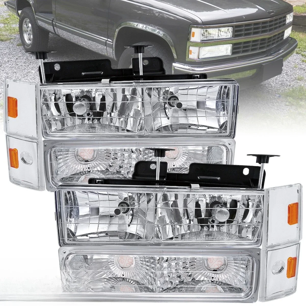 Headlights+Corner+Bumper Lamps Fits 1988-1993 Chevy Sierra GMC C10 C/K Yukon
Headlights+Corner+Bumper Lamps Fits 1988-1993 Chevy Sierra GMC C10 C/K Yukon
