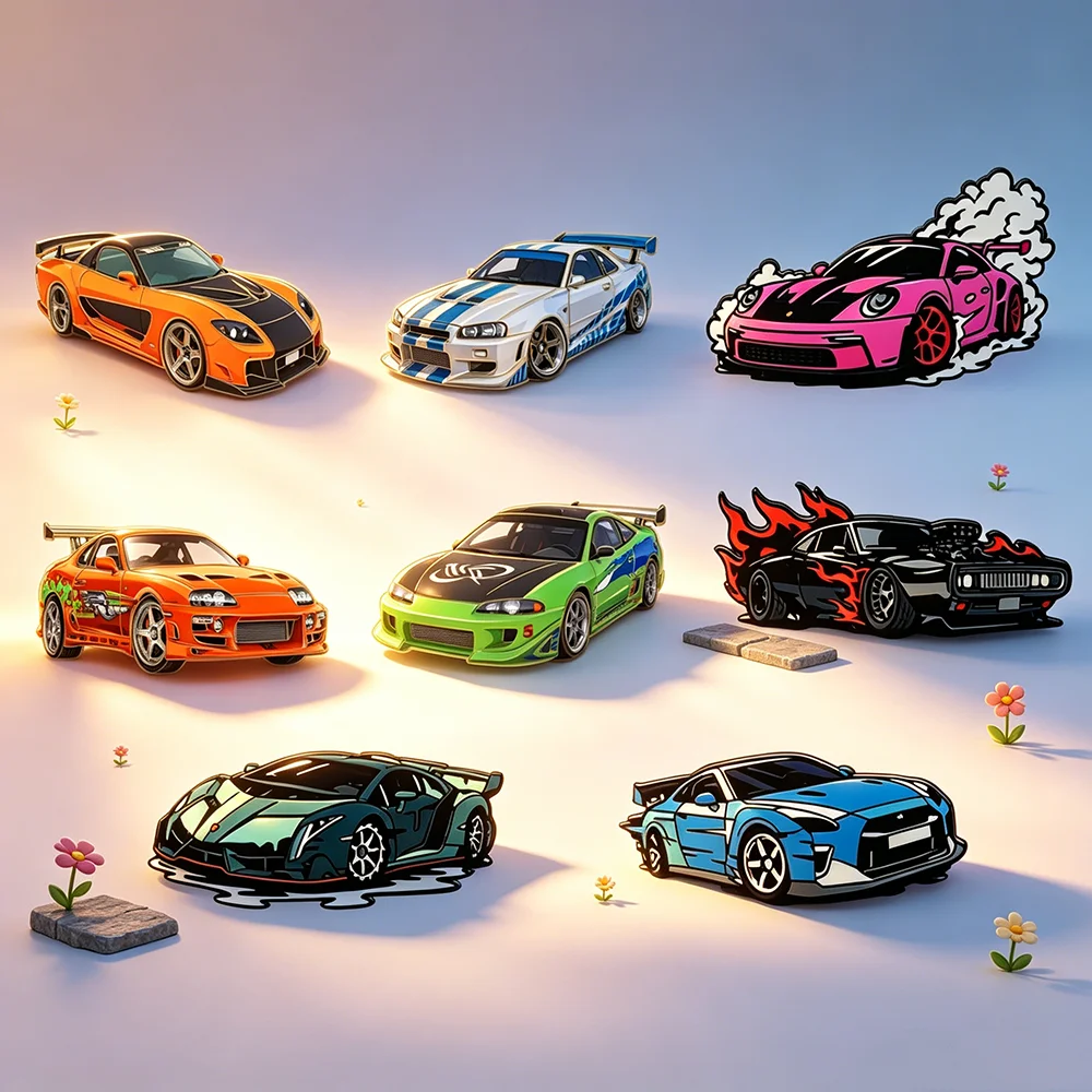 4/8pcs Fast & Furious Style Racing Car Enamel Pins Set Sports Car Lapel Pins for Backpack Car Enthusiast Collectible Badges Gift
4/8pcs Fast & Furious Style Racing Car Enamel Pins Set Sports Car Lapel Pins for Backpack Car Enthusiast Collectible Badges Gift