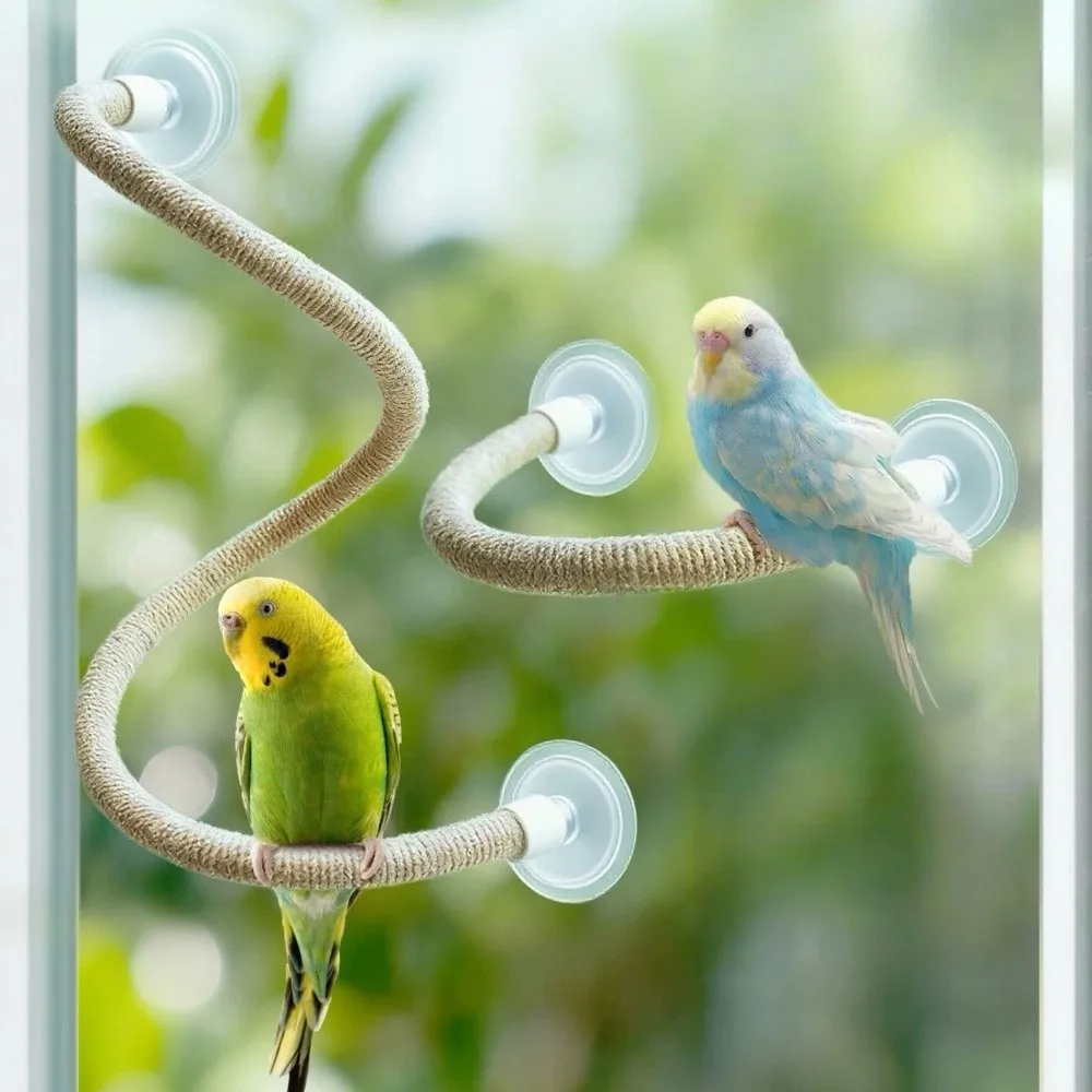 Linen Rope DIY Bendable Perch for Birds Comfortable Grip Easy To Install Suction Cup Bird Climbing Rope Stable Chew-Proof
Linen Rope DIY Bendable Perch for Birds Comfortable Grip Easy To Install Suction Cup Bird Climbing Rope Stable Chew-Proof