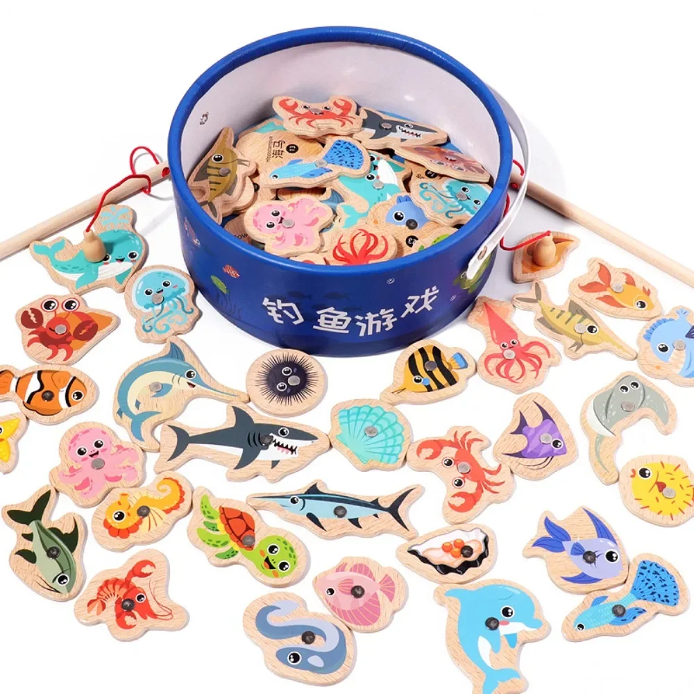 New Magnetic Wooden Barreled Ocean Fishing Game Early Education Puzzle Cognitive Fun Parent-child Creative Teaching Aids
New Magnetic Wooden Barreled Ocean Fishing Game Early Education Puzzle Cognitive Fun Parent-child Creative Teaching Aids