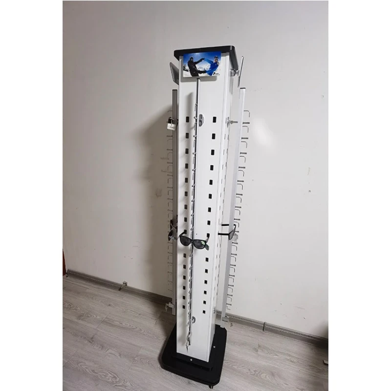 Floor-to-ceiling glasses frame, white 64-pair anti-theft belt lock glasses display
Floor-to-ceiling glasses frame, white 64-pair anti-theft belt lock glasses display