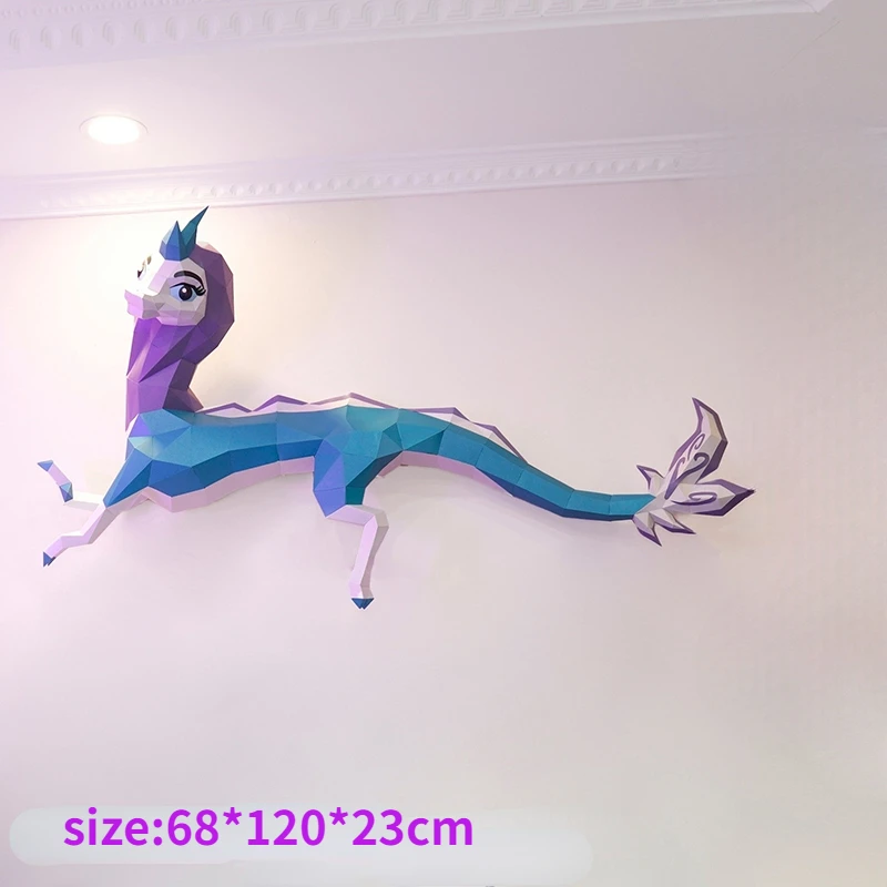 3D Paper Mold Non-Finished Dragon Model Folding Paper Work DIY Craft Wall Hanging Home Decor Craft Figurines Miniatures
3D Paper Mold Non-Finished Dragon Model Folding Paper Work DIY Craft Wall Hanging Home Decor Craft Figurines Miniatures