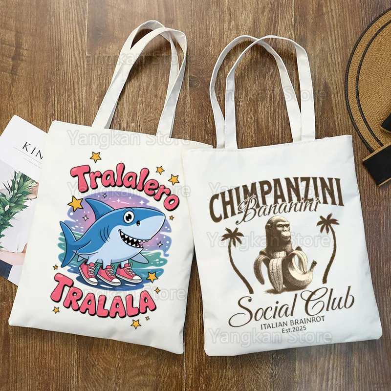 Italien Brainrot Cappuccino Ballerina Tralalero Chimpanzini Shoulder Tote Bag Handbags Eco Reusable Shopping Bag Ulzzang Bags
Italien Brainrot Cappuccino Ballerina Tralalero Chimpanzini Shoulder Tote Bag Handbags Eco Reusable Shopping Bag Ulzzang Bags