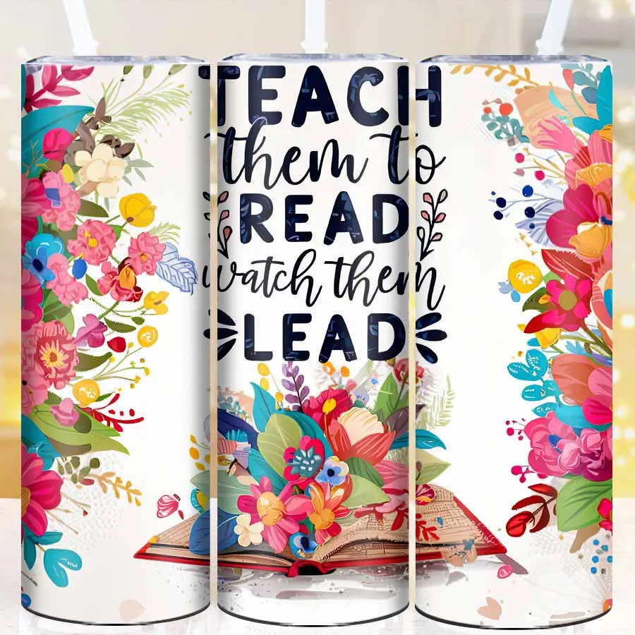 20oz Skinny Stainless Steel Tumblers Straw Lid 3D Print "Teacher Read Land" Party Insulated Drink Vacuum Cup Teacher's Day Gift
20oz Skinny Stainless Steel Tumblers Straw Lid 3D Print "Teacher Read Land" Party Insulated Drink Vacuum Cup Teacher's Day Gift