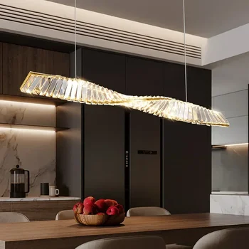 Modern LED Pendant Light for Living Room Bedroom Cafe Bar Restaurant Chandelier Lighting Fixture Home Decor Crystal Hanging Lamp