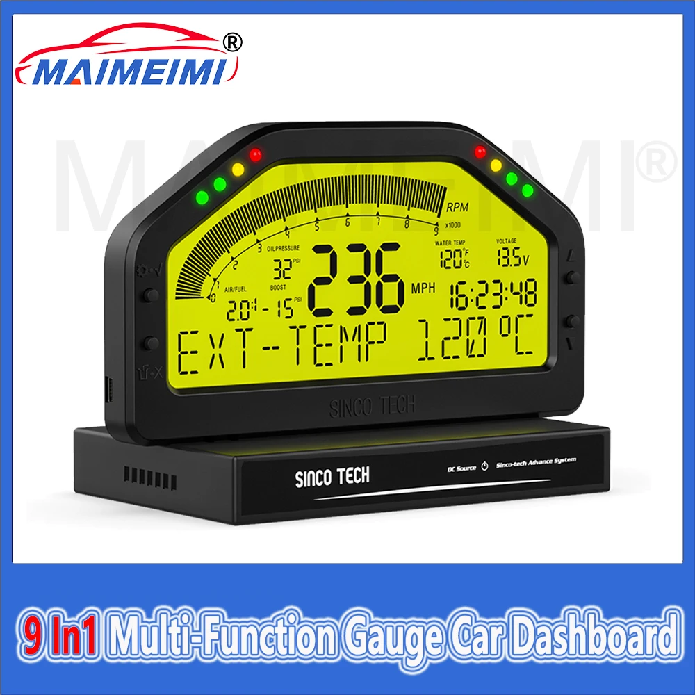 9 in 1 Digital Display LCD Race Dash Dashboard Sensor Bluetooth-compatible Connection 9000 Rpm DO904
9 in 1 Digital Display LCD Race Dash Dashboard Sensor Bluetooth-compatible Connection 9000 Rpm DO904