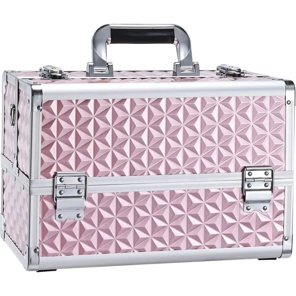 Makeup Train Case Professional Cosmetic Organizer Aluminum Storage Box with 4 Adjustable Dividers Trays Lockable Porta
Makeup Train Case Professional Cosmetic Organizer Aluminum Storage Box with 4 Adjustable Dividers Trays Lockable Porta