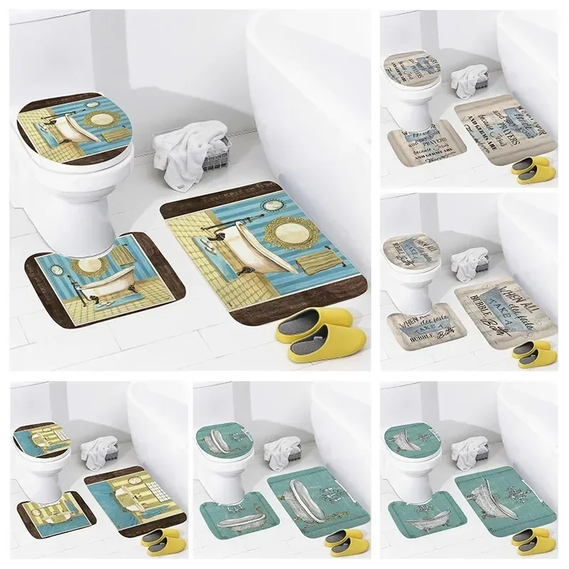 Non slip shower mat bathroom carpet shower retro pattern decoration water absorbing bathtub carpet toilet cover decorative cover
Non slip shower mat bathroom carpet shower retro pattern decoration water absorbing bathtub carpet toilet cover decorative cover