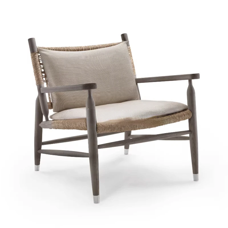 Modern rattan casual single sofa chair designer living room balcony solid wood rope woven Nordic lazy lounge chair
Modern rattan casual single sofa chair designer living room balcony solid wood rope woven Nordic lazy lounge chair