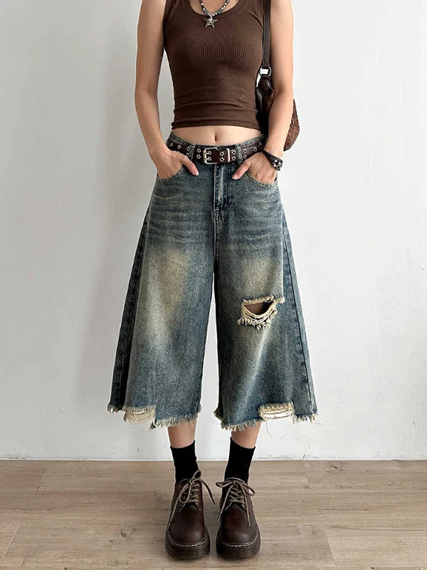 American High Street Style Ripped Denim Jeans Women Summer Thin Loose Slimming Drapey Large Size Straight Leg Wide Leg Seven ...
American High Street Style Ripped Denim Jeans Women Summer Thin Loose Slimming Drapey Large Size Straight Leg Wide Leg Seven ...