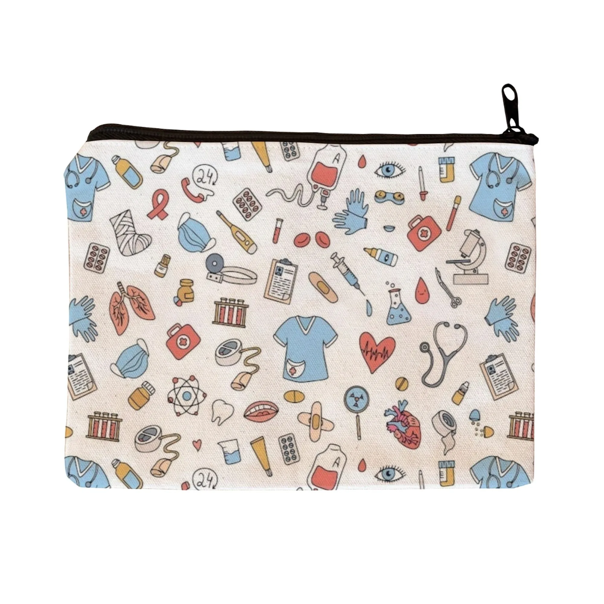 Классическая белая медицинская икона, косметичка, стетоскоп на тему здравоохранения и принты для бутылок с акцентами, косметичка на молнии
Классическая белая медицинская икона, косметичка, стетоскоп на тему здравоохранения и принты для бутылок с акцентами, косметичка на молнии