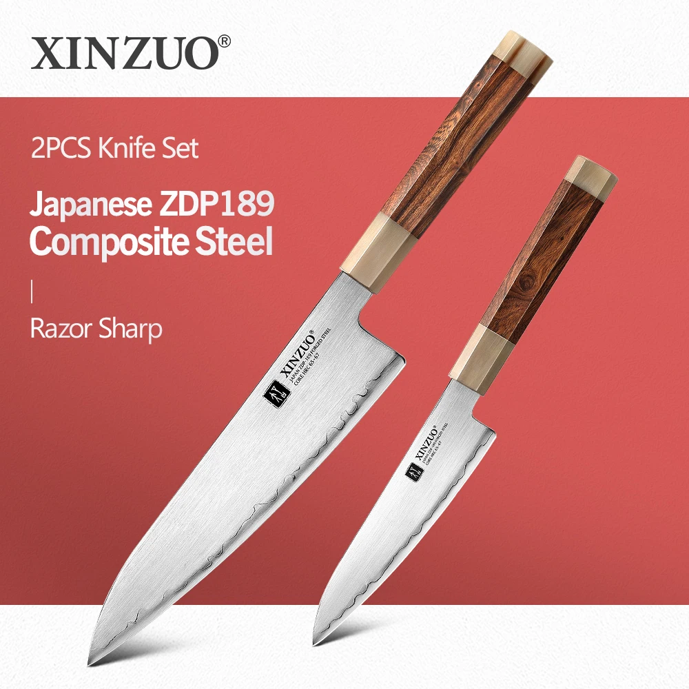 XINZUO Original Kitchen Knife 2PCS Kitchen Knife Set Composite Steel Stainless Steel Comfortable Wooden Handle Cooking Tools
XINZUO Original Kitchen Knife 2PCS Kitchen Knife Set Composite Steel Stainless Steel Comfortable Wooden Handle Cooking Tools