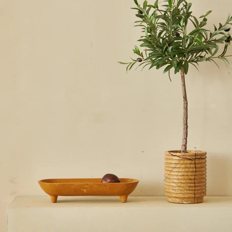 Modern simple retro marble long decorative bowl holder, flower pan ornament, porch desktop decoration
Modern simple retro marble long decorative bowl holder, flower pan ornament, porch desktop decoration