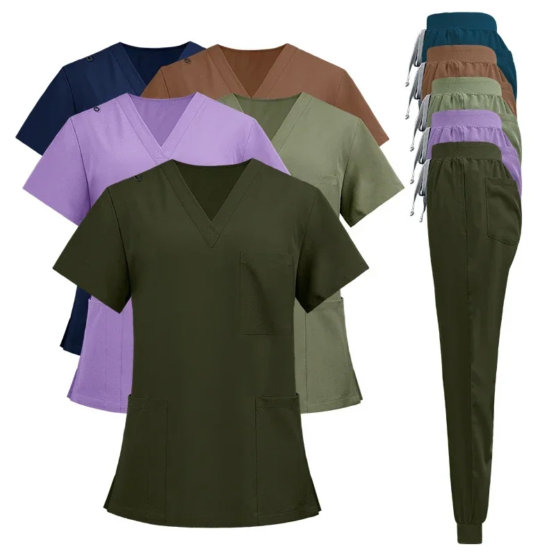 Multicolor Scrubs Uniform Short Sleeve Tops+Pants Nursing Uniform Women Pet Shop Doctor Scrub Medical Surgery Workwear Scrub Set
Multicolor Scrubs Uniform Short Sleeve Tops+Pants Nursing Uniform Women Pet Shop Doctor Scrub Medical Surgery Workwear Scrub Set