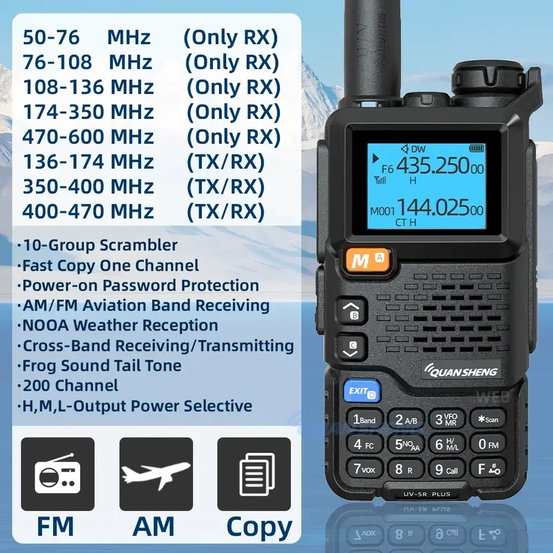 Портативная рация Quansheng UV 5R Plus, Am Fm двухсторонний радиопереключатель, станция УКВ, приемник K5, беспроводной любительский комплект с большим радиусом действия
Портативная рация Quansheng UV 5R Plus, Am Fm двухсторонний радиопереключатель, станция УКВ, приемник K5, беспроводной любительский комплект с большим радиусом действия