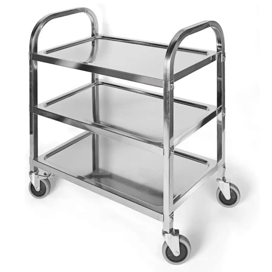 3 Tier Stainless Steel Utility Cart L30 x W16 x H33 Inch Kitchen Rolling Carts with Wheels Serving Trolley Catering Customizable
3 Tier Stainless Steel Utility Cart L30 x W16 x H33 Inch Kitchen Rolling Carts with Wheels Serving Trolley Catering Customizable