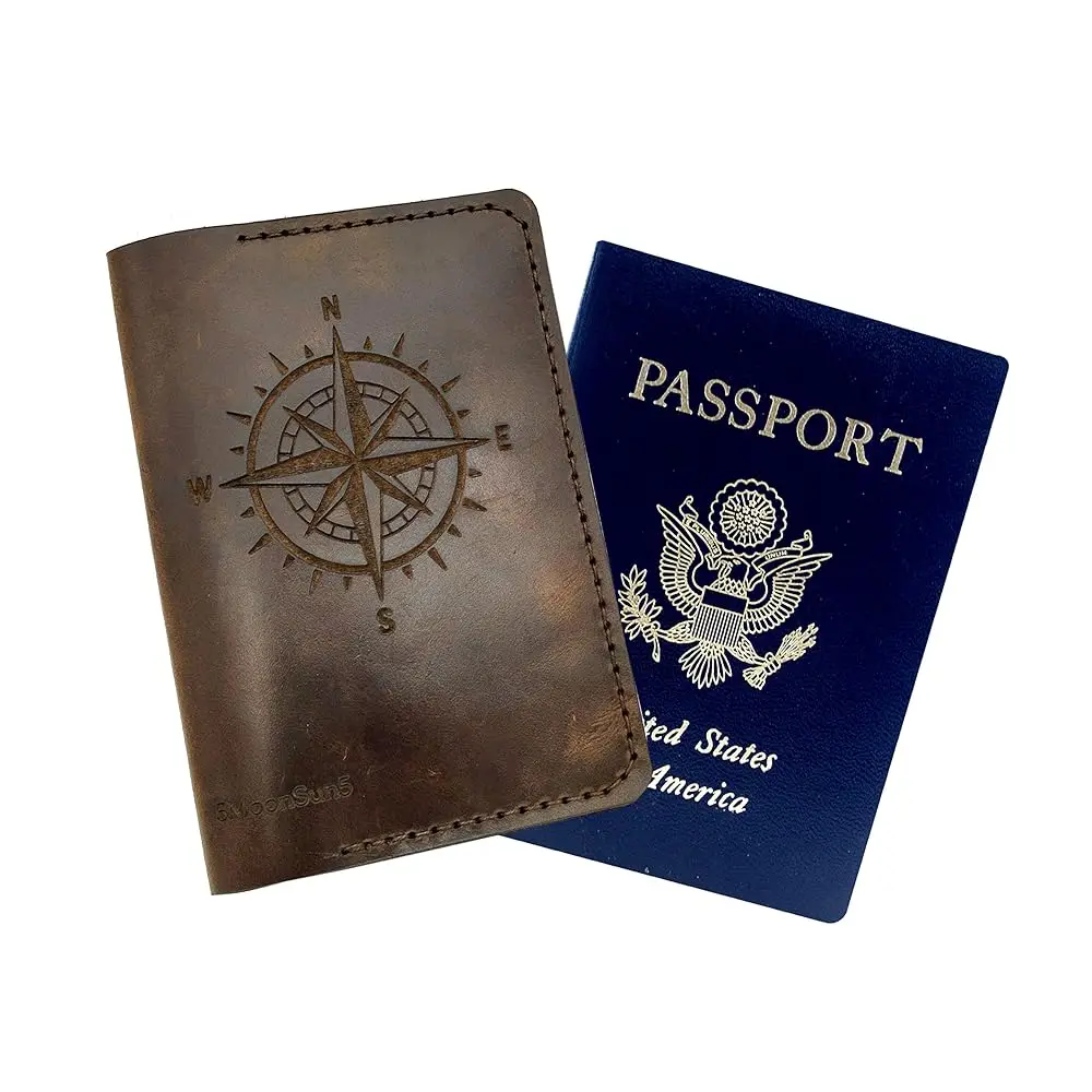 's Full Grain Leather Passport Cover & Wallet, Travel Gift in Dark Brown
's Full Grain Leather Passport Cover & Wallet, Travel Gift in Dark Brown