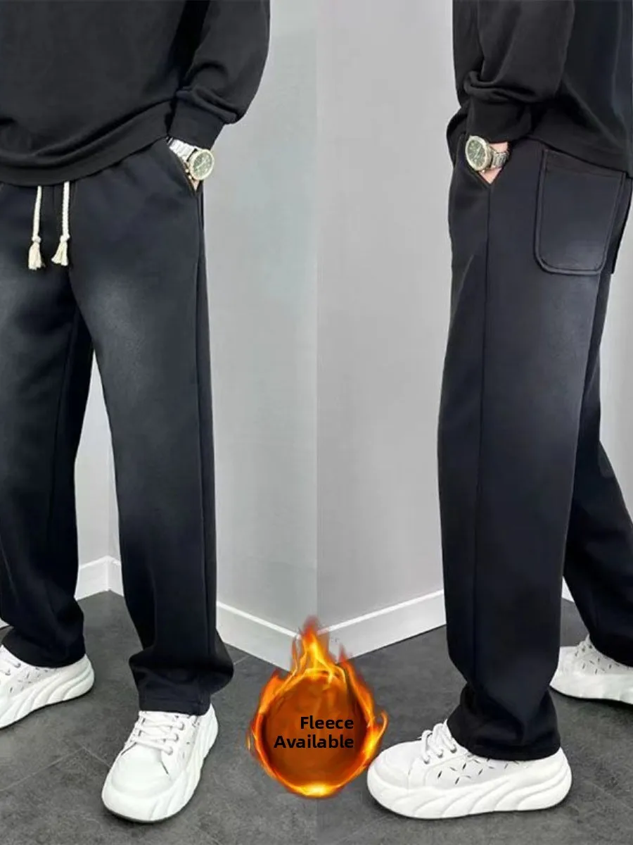 Мужские повседневные брюки с принтом и флисовой подкладкой, прямого кроя, осенне-зимние, свободные, струящиеся, модные, широкие, спортивные
Мужские повседневные брюки с принтом и флисовой подкладкой, прямого кроя, осенне-зимние, свободные, струящиеся, модные, широкие, спортивные