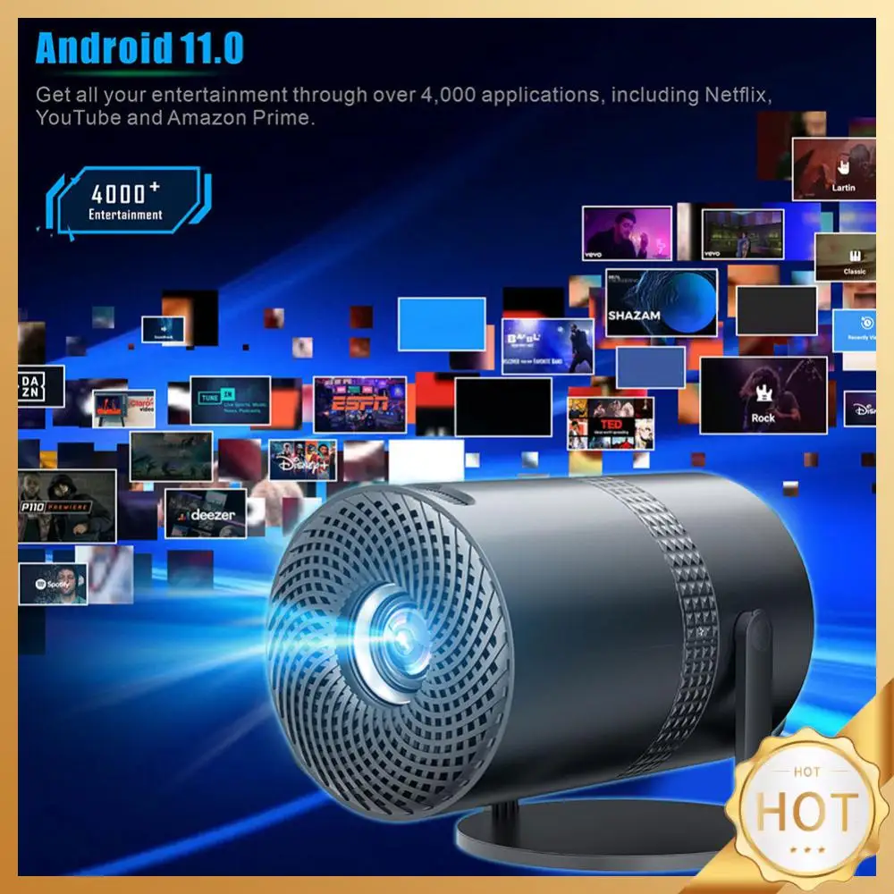 Dual Band WiFi6 BT5.0 Free Style Projector 1080P Home Theater for Android 11 40-130inch Display 180°Rotatable for SAMSUNG Apple
Dual Band WiFi6 BT5.0 Free Style Projector 1080P Home Theater for Android 11 40-130inch Display 180°Rotatable for SAMSUNG Apple