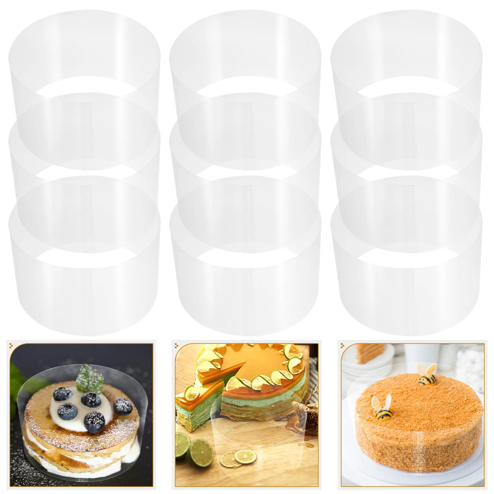 100 Sheets Transparent Birthday Cake Roll 4 Inch Thick Mousse Plastic Collar Decorative Baking Supplies Cake Decorations
100 Sheets Transparent Birthday Cake Roll 4 Inch Thick Mousse Plastic Collar Decorative Baking Supplies Cake Decorations