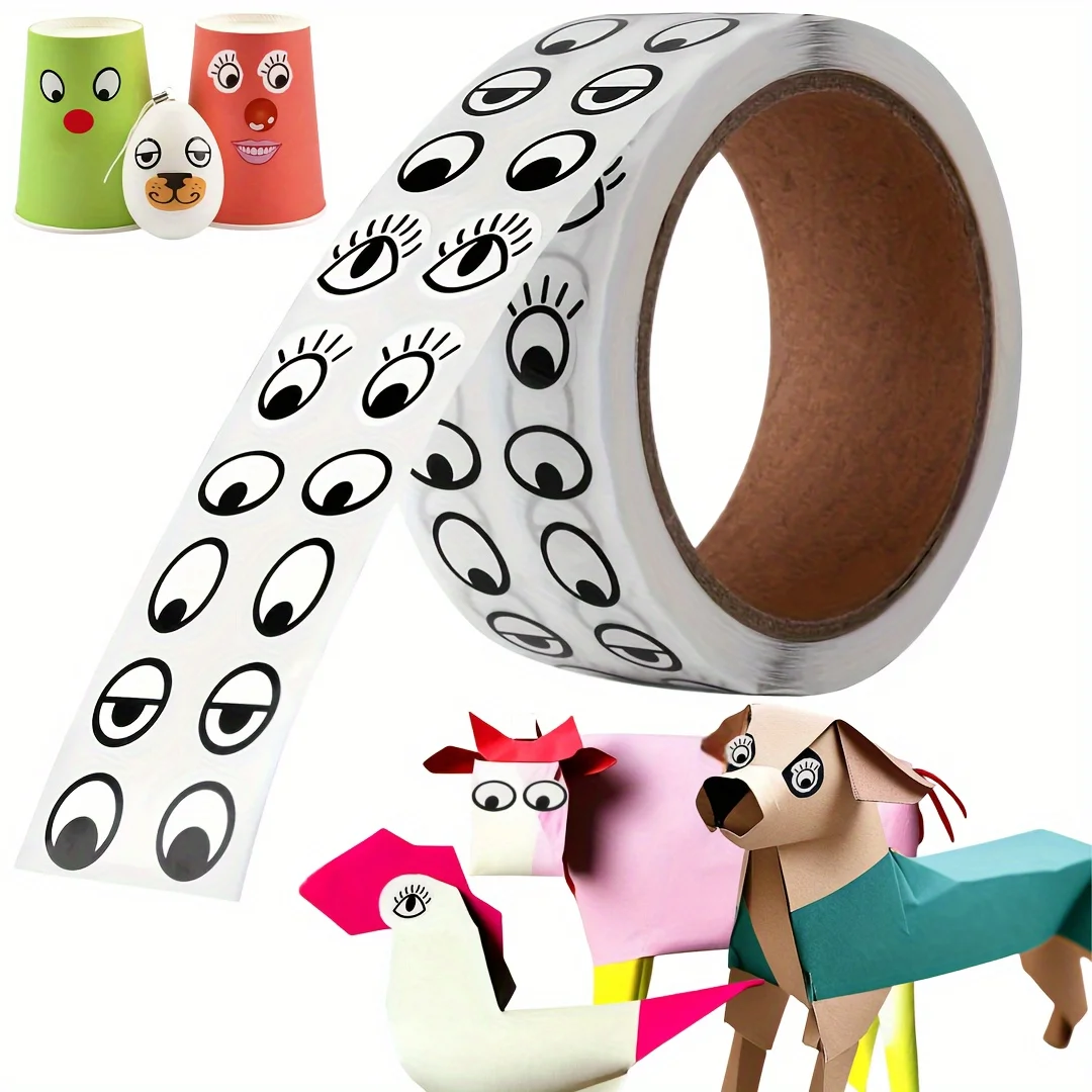 E2 1000pcs/roll Self-Adhesive Eye Stickers Reusable Mini Eye Shaped DIY Sticker Gift Black White Designs Halloween Party Decor
E2 1000pcs/roll Self-Adhesive Eye Stickers Reusable Mini Eye Shaped DIY Sticker Gift Black White Designs Halloween Party Decor
