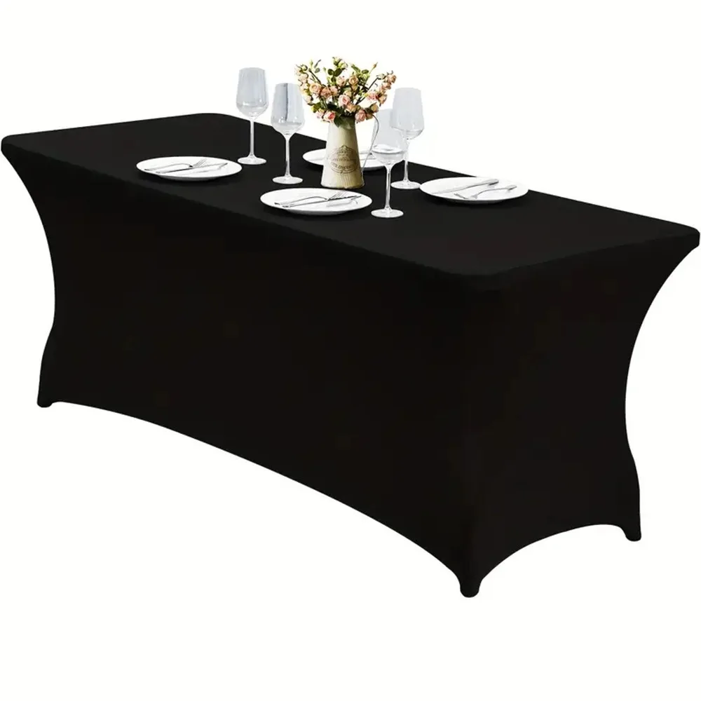 Black 4/6/8FT High Stretch Tablecloth Universal Washable Rectangular Table Cloth Elastic Birthday Table Cover Hotel Banquet
Black 4/6/8FT High Stretch Tablecloth Universal Washable Rectangular Table Cloth Elastic Birthday Table Cover Hotel Banquet