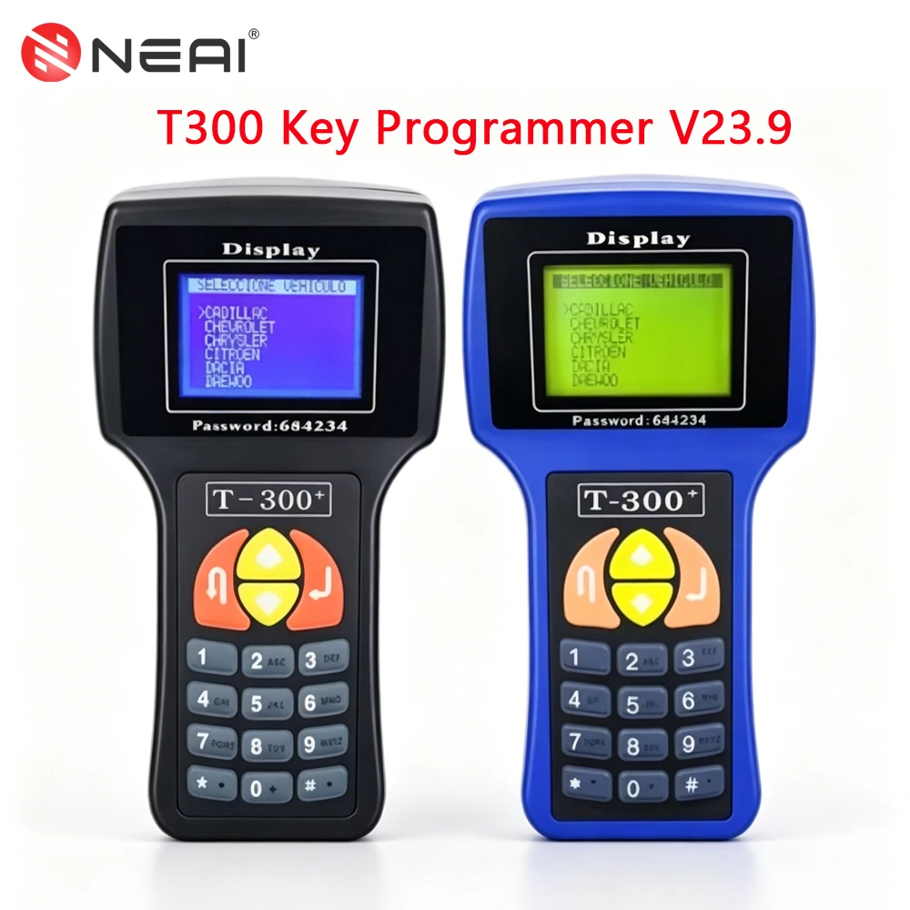 V23.9 T300 Auto Key Programmer T-Code Transponder Decoder Key Maker Copy OBD Diagnostic Tool English Spanish Car Key Programming
V23.9 T300 Auto Key Programmer T-Code Transponder Decoder Key Maker Copy OBD Diagnostic Tool English Spanish Car Key Programming