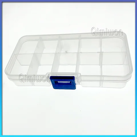 10 Grid can be remov transparent plastic small box kit storage box jewelry jewelry box electronic components parts finishing box